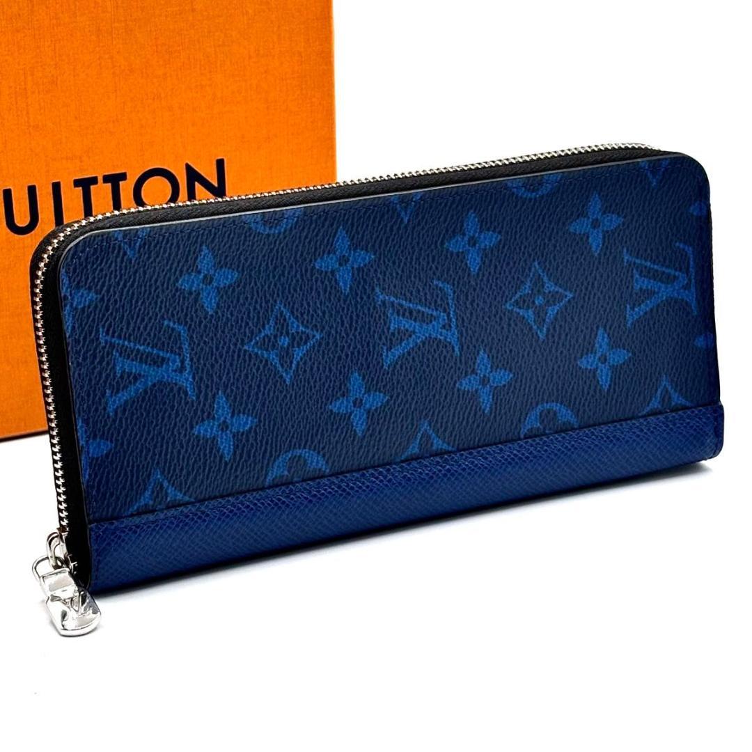 新品に近い ルイヴィトン ジッピーウォレット ヴェルティカル タイガラマ 青