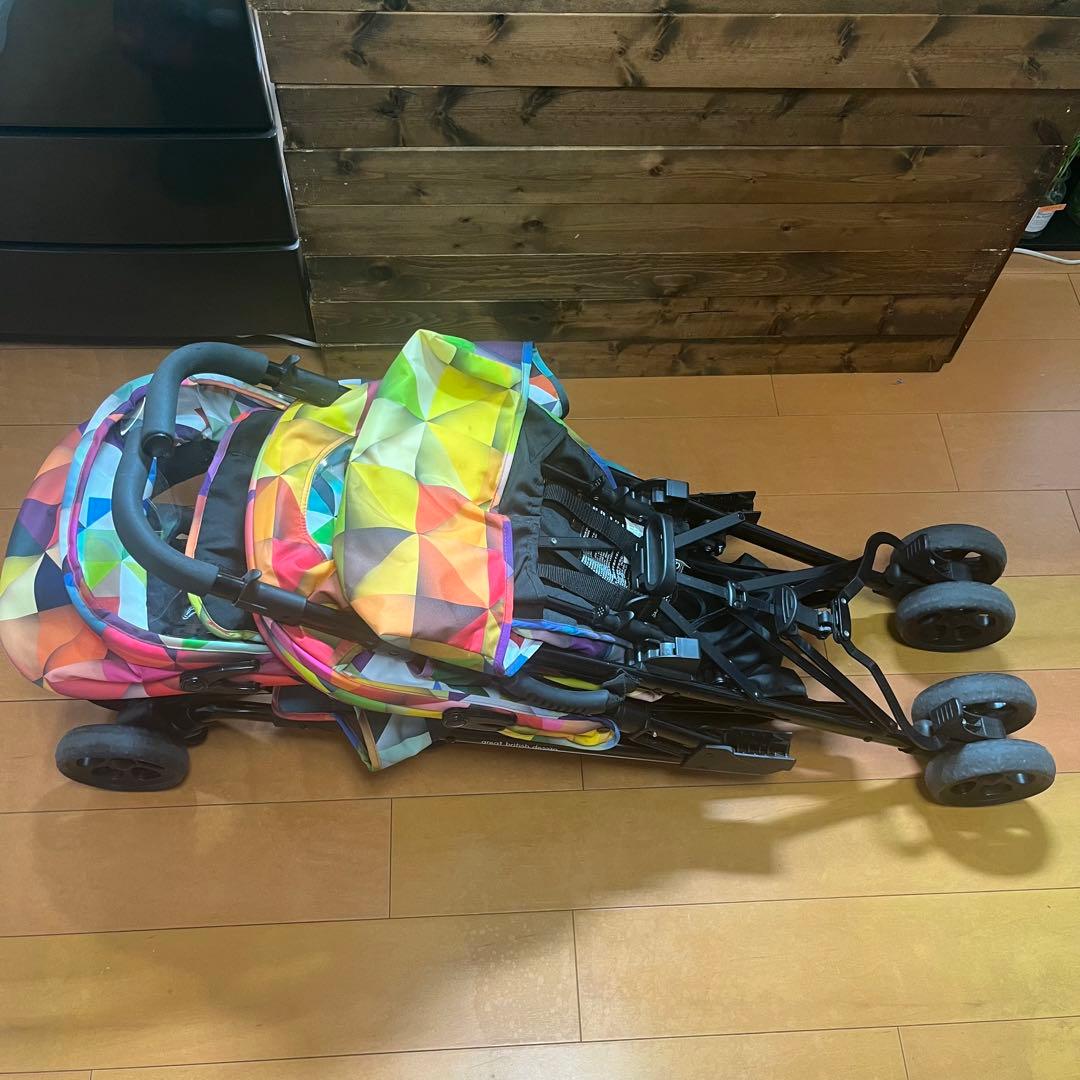 【美品】コサット　シャッフル　二人乗り　縦型ベビーカー　バギー