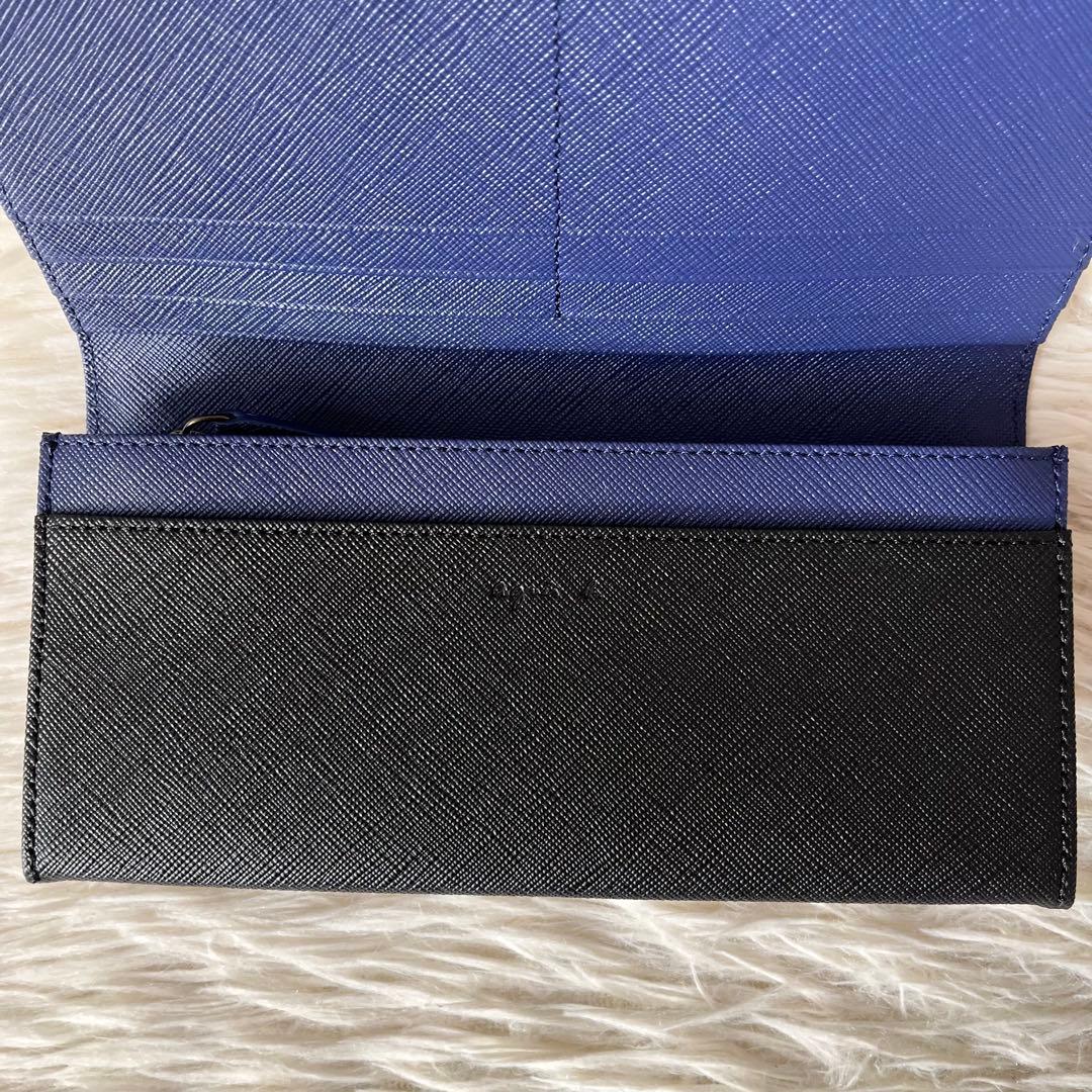 【新品未使用】アニエスベー　agnes b.プレートロゴ　レザー　かぶせ長財布