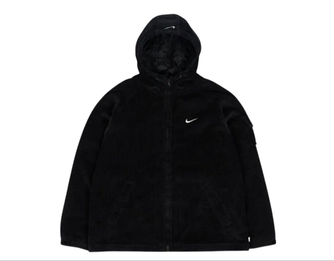 Supreme/Nike ブラックフードジャケット（サイズL）