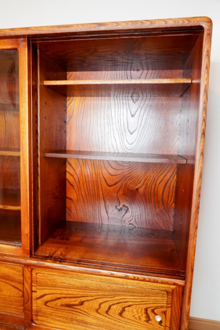 茶箪笥 ケヤキ 木製 茶棚②