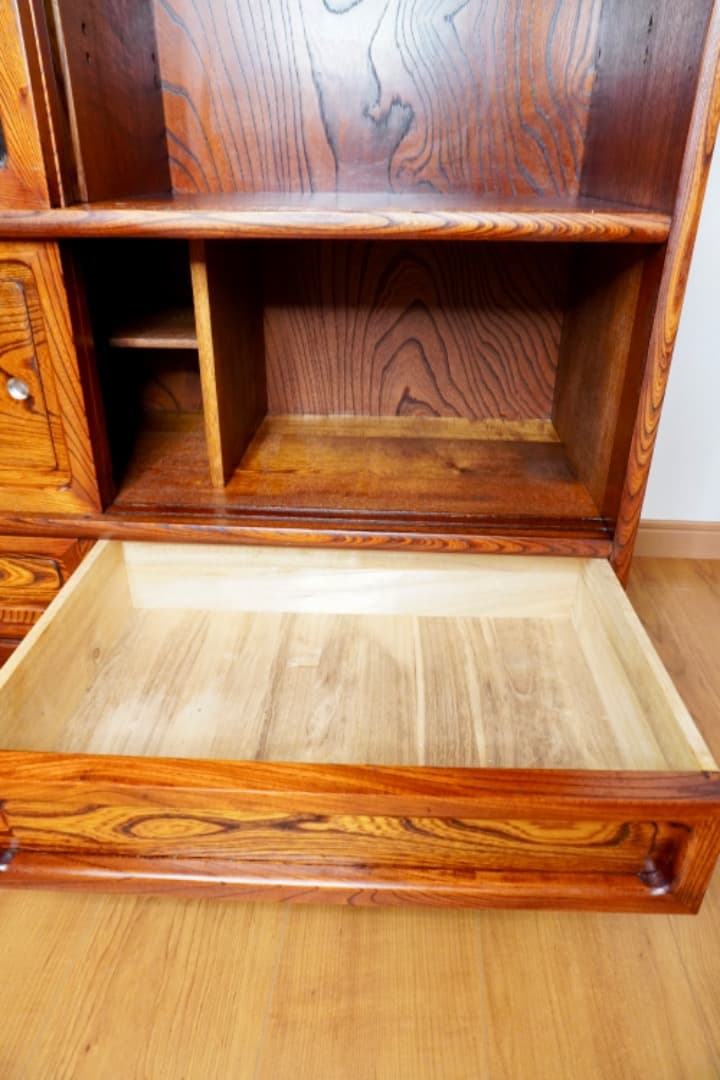 茶箪笥 ケヤキ 木製 茶棚②