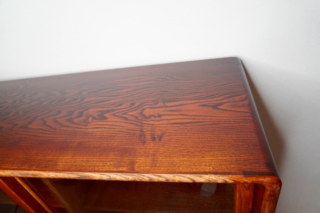 茶箪笥 ケヤキ 木製 茶棚②