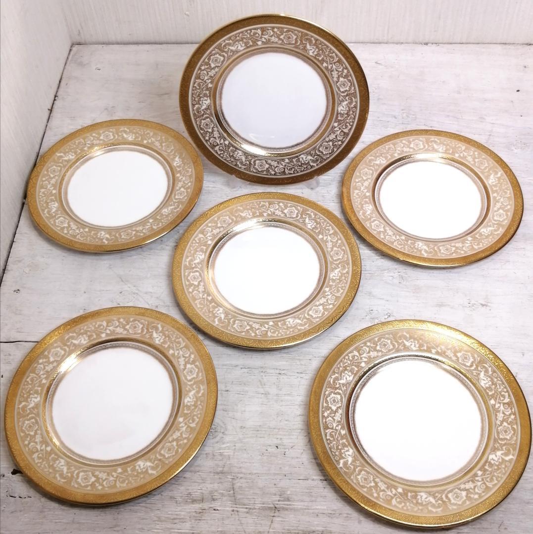 1【最高級】 希少 MINTON ミントン 24金 20cm 英国 大皿