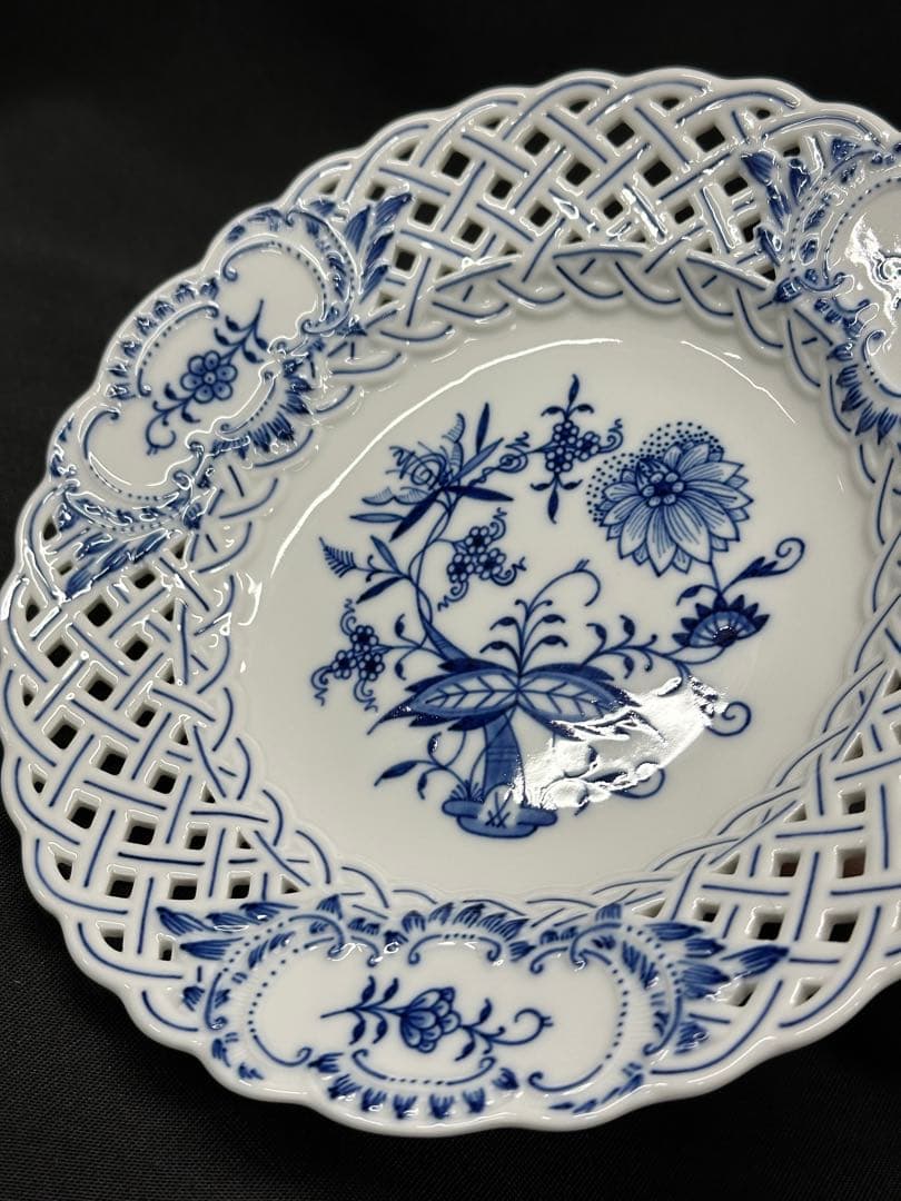 【レア】meissen マイセン　ブルーオニオン　コンポート　コンポティエ