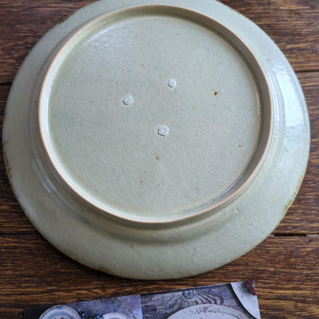 市野吉記コウホ窒　安南手　食器　ラウンドプレート　２枚セット　新品