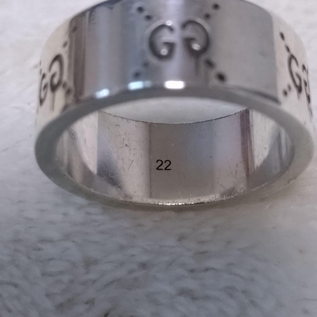 ■GUCCI ゴーストリング　スカル　シルバー925 22号　グッチ　指輪
