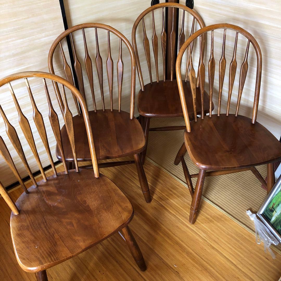 柏木工 無垢材 ウィンザー チェア　ダイニング チェア　1脚　セット販売前提