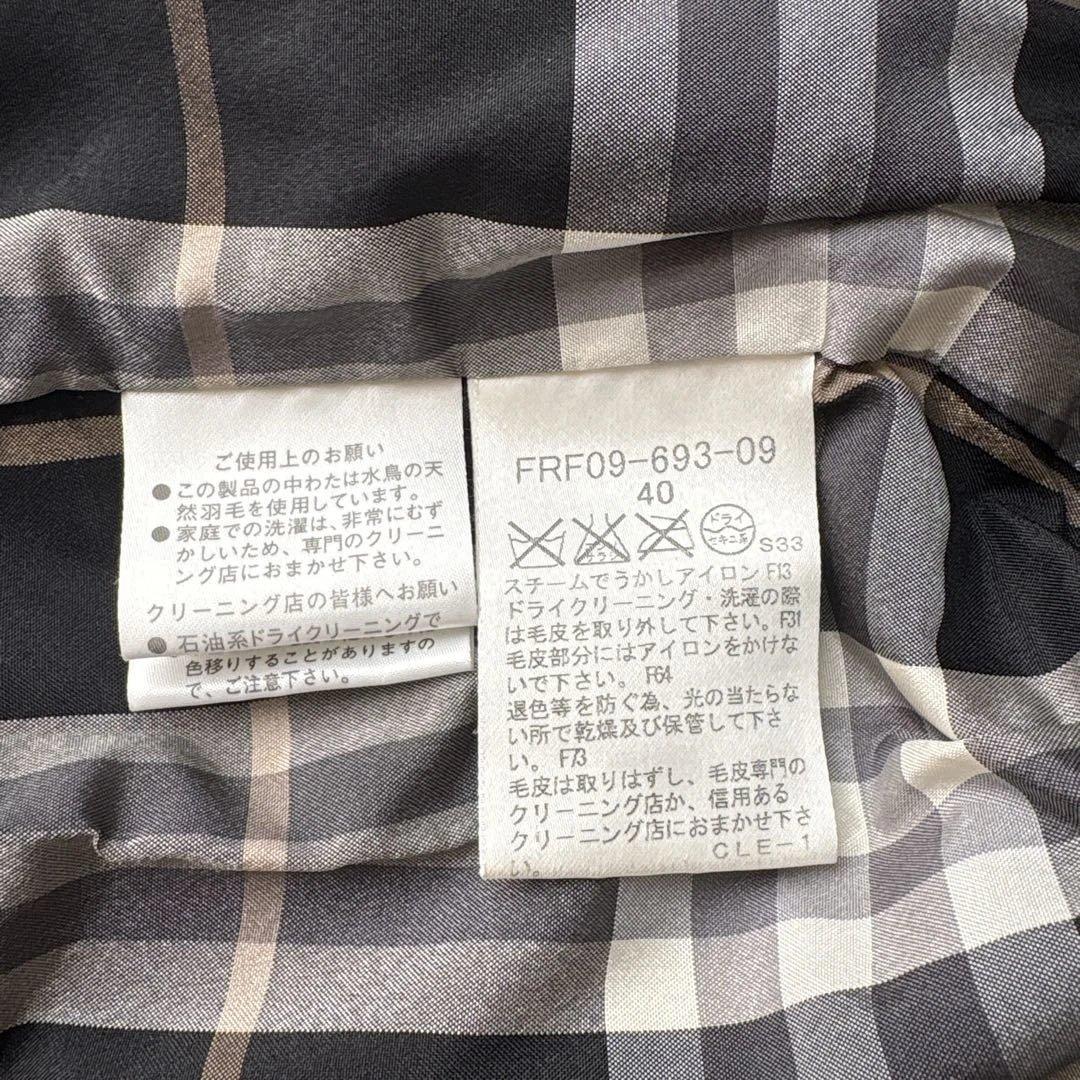 【yu】BURBERRY ブラック ダウンジャケット フード付き