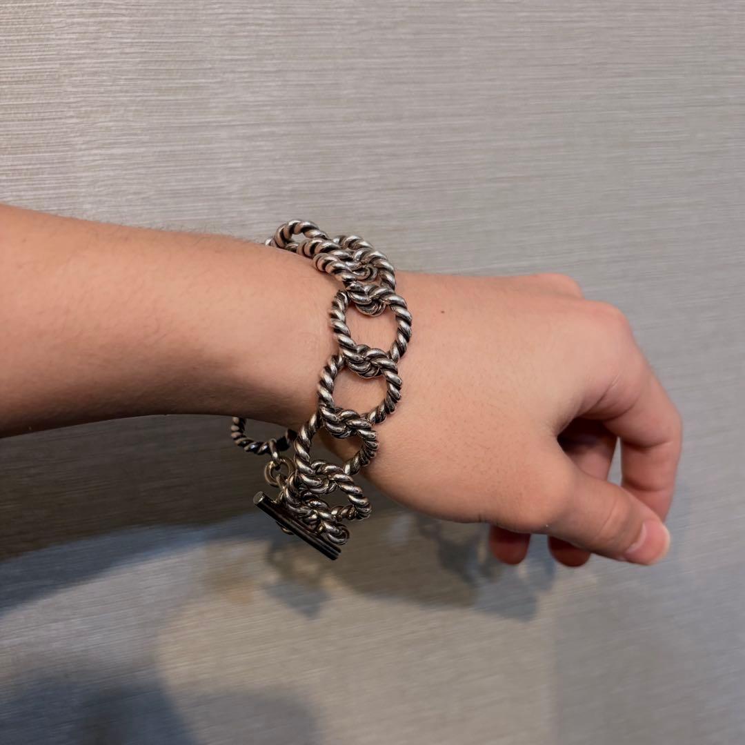 【蟹の刻印】sv800 French 60s Twisted Bracelet