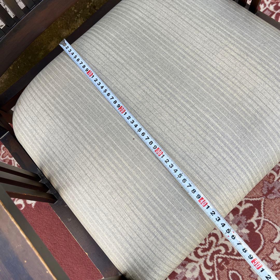 ビンテージ古家具◾️木製 肘掛けアームチェア ロビーチェア 椅子 イス チェア A