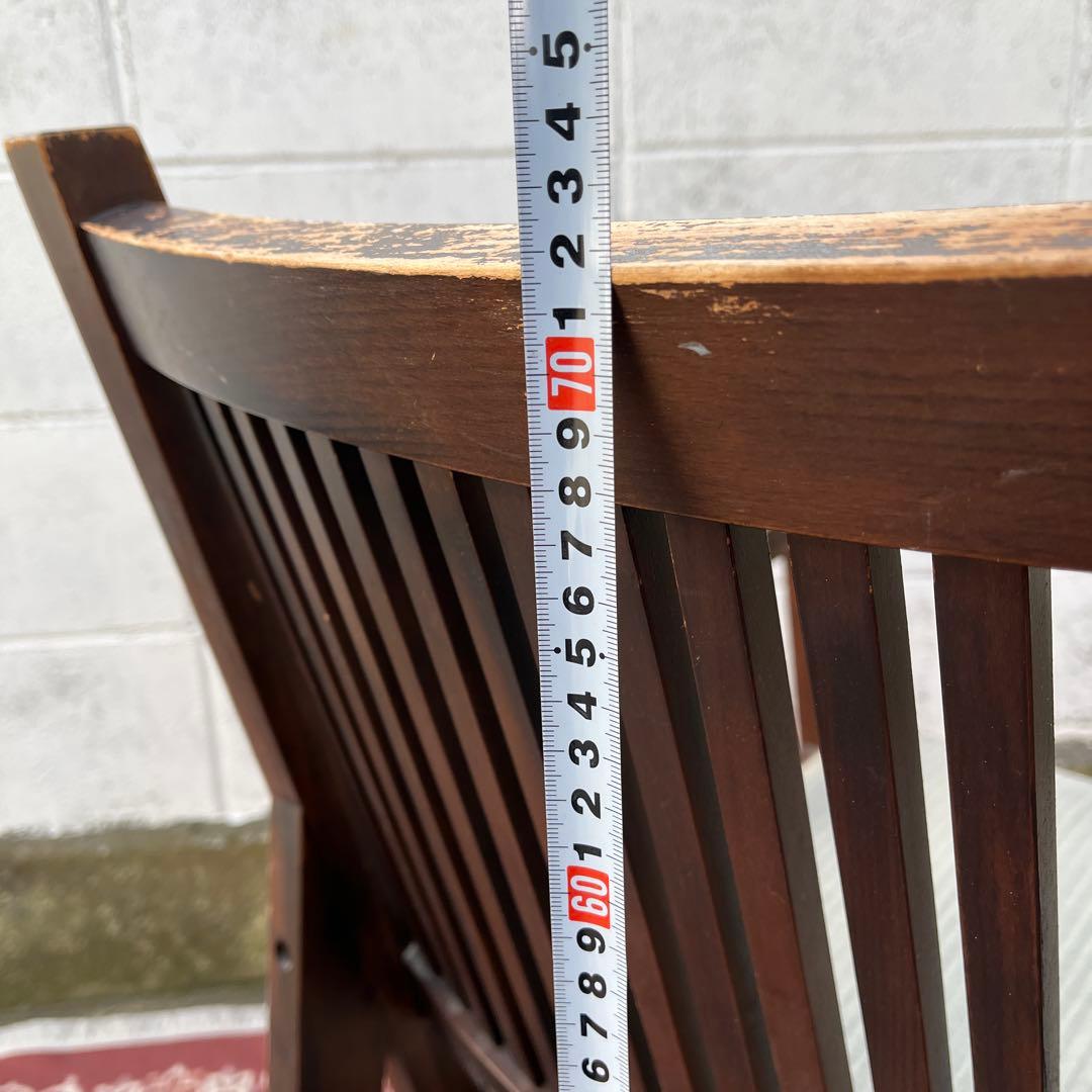 ビンテージ古家具◾️木製 肘掛けアームチェア ロビーチェア 椅子 イス チェア A