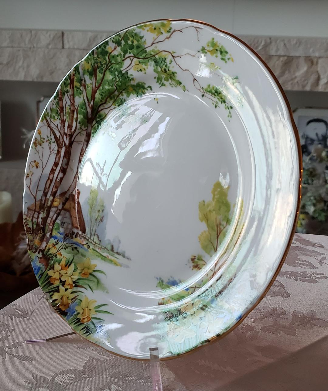 ハマースレイ ⑪ 水仙 風景画 プレート ビンテージ アンティーク