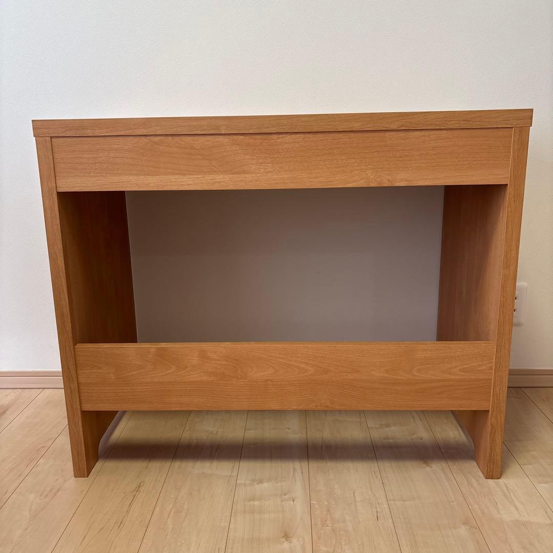 木製リビングデスク学習デスク　ベルメゾン アルダー材 幅90cm 堀田木工所