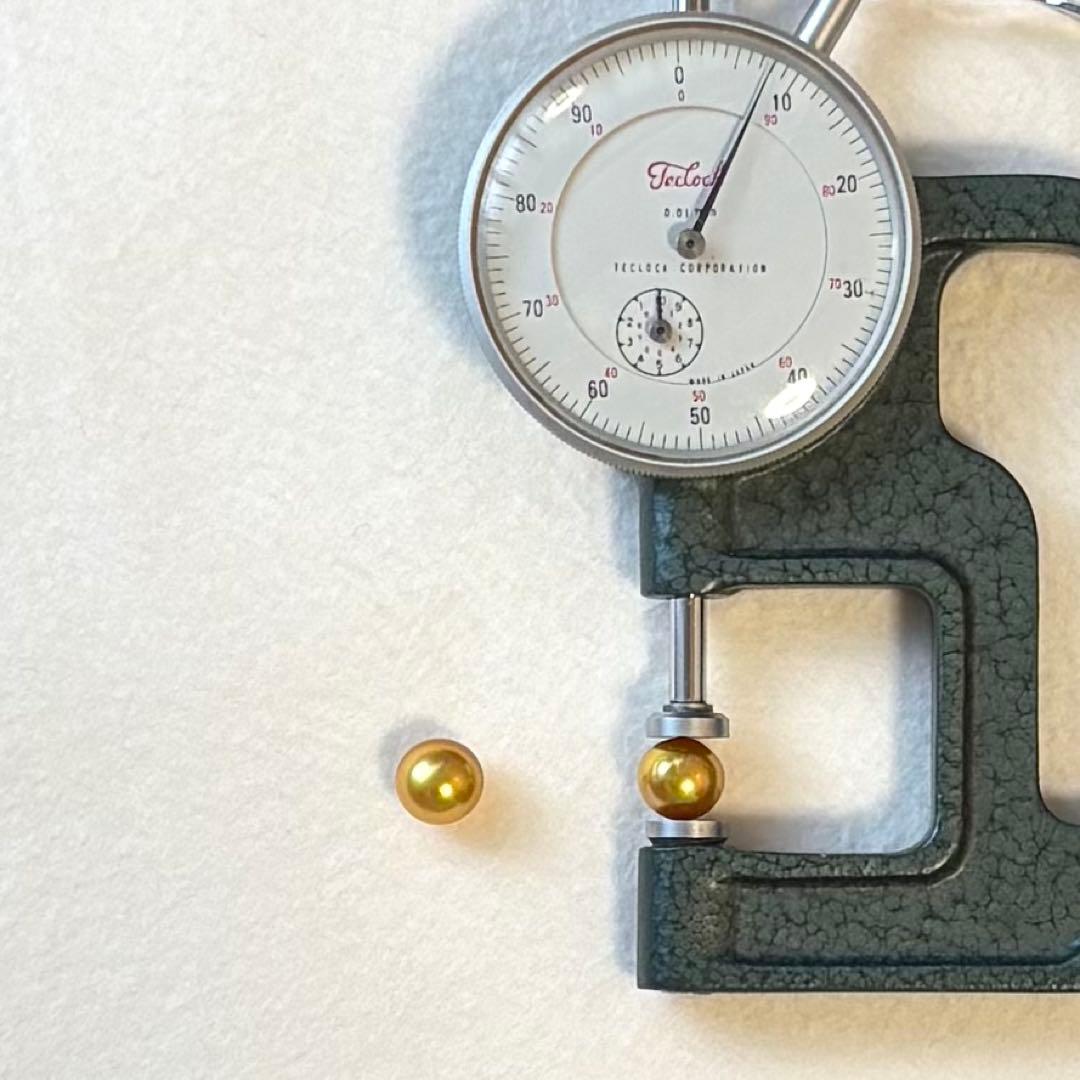 パール　ルース　南洋真珠　白蝶珠　金色　10mm フラット　２pcs