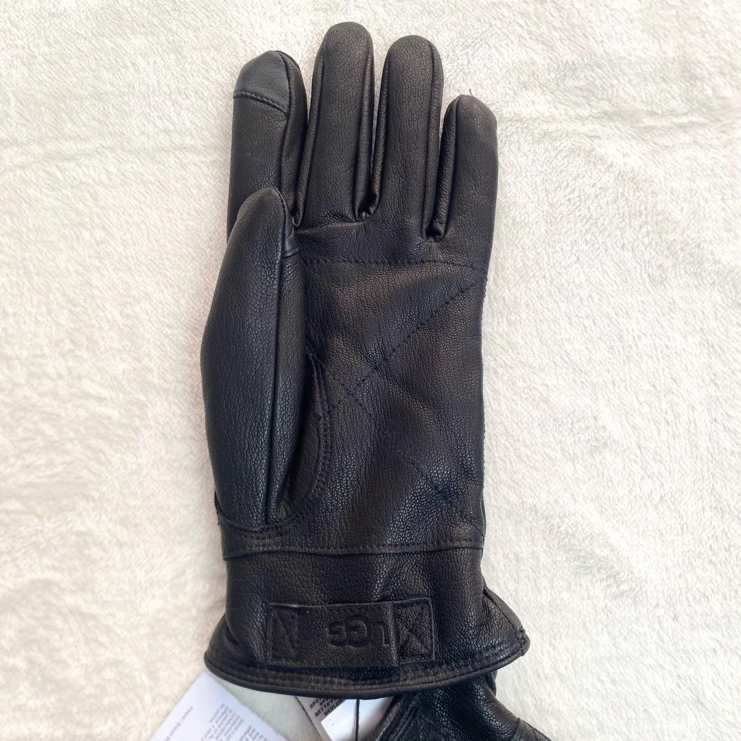 新品未使用　UGG 3 Point Leather Glove ブラック　L