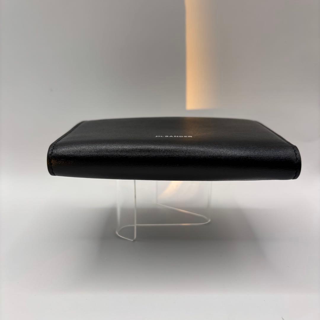 希少品　JIL SANDER goji 二つ折り財布　がま口　ブラック　シルバー