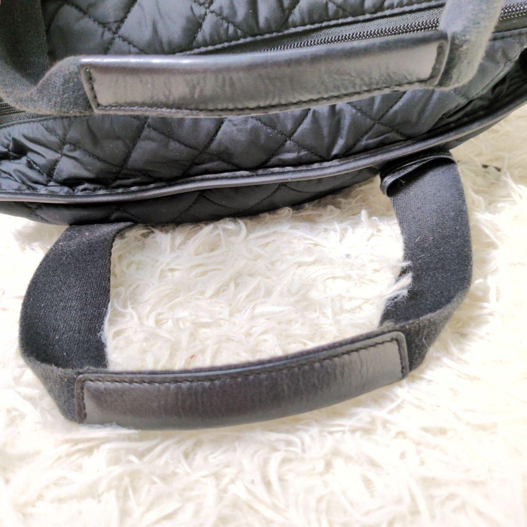 ポロラルフローレン　マザーズバッグ　キルティング　2way　おむつ替えシート　黒