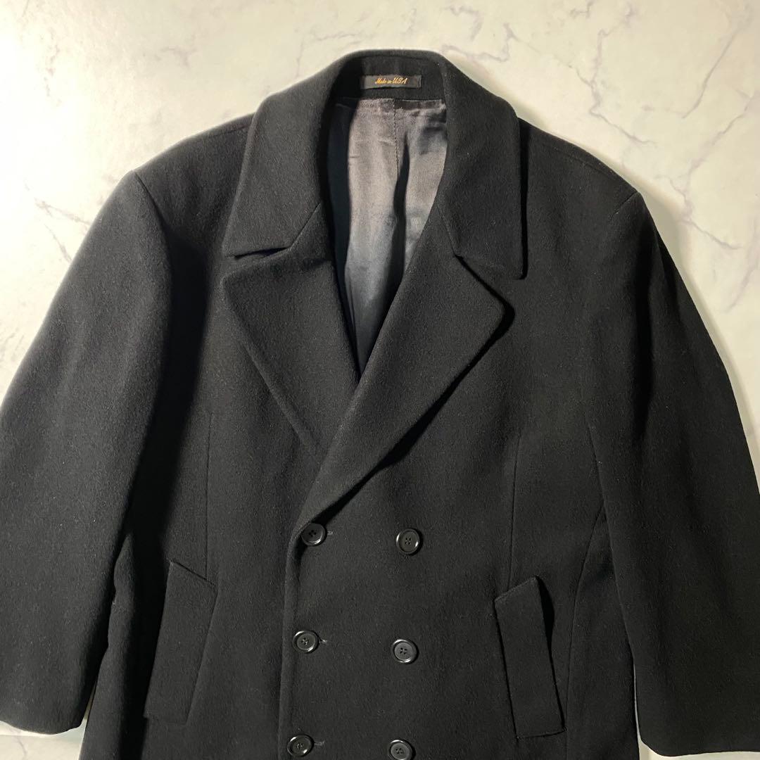 【美品】ロンドンフォグ　チェスターコート　ダブル　80s　USA製　ロング　XL