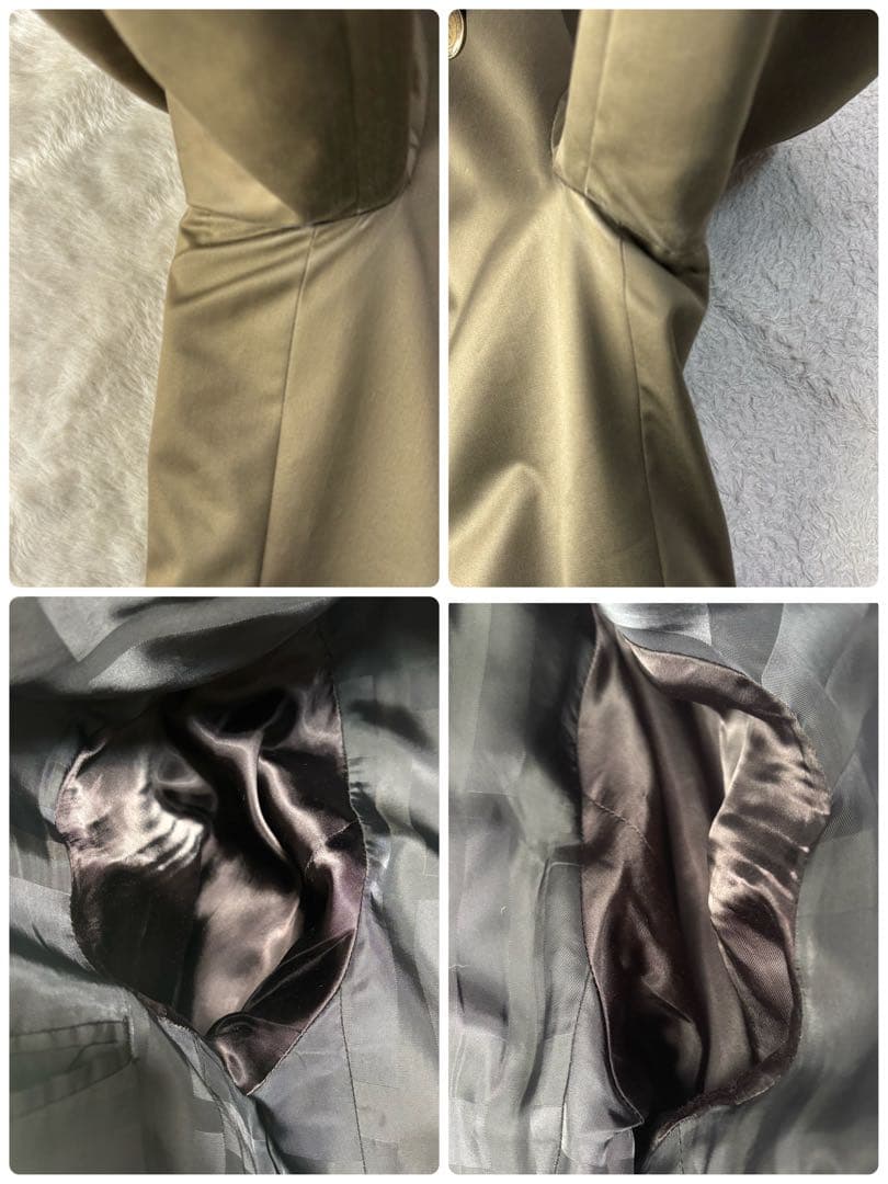 高級 大きいサイズ バーバリーロンドン トレンチコート カーキ 金ボタンLL