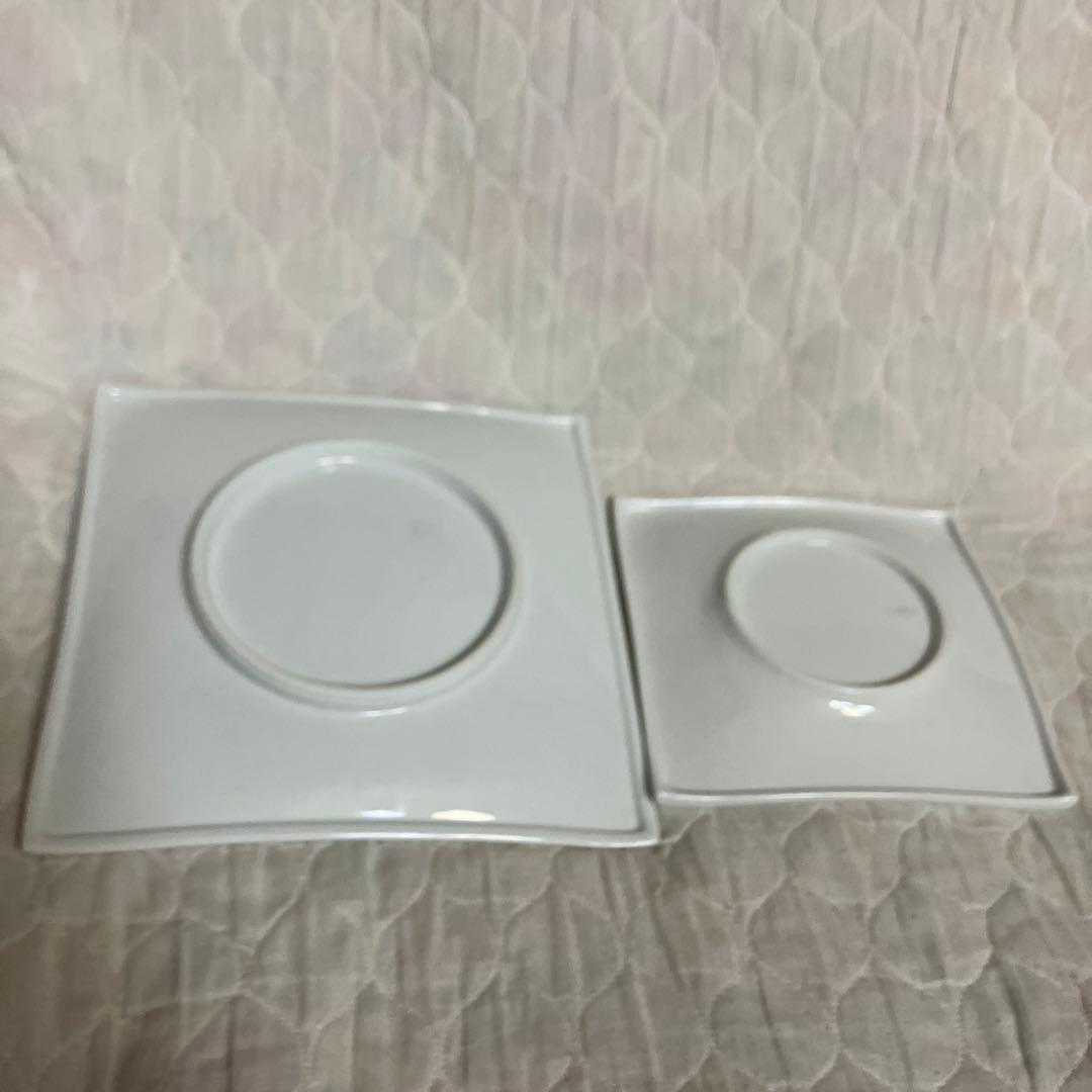 値下げ　未使用　有田焼　プラチナ禅　角皿