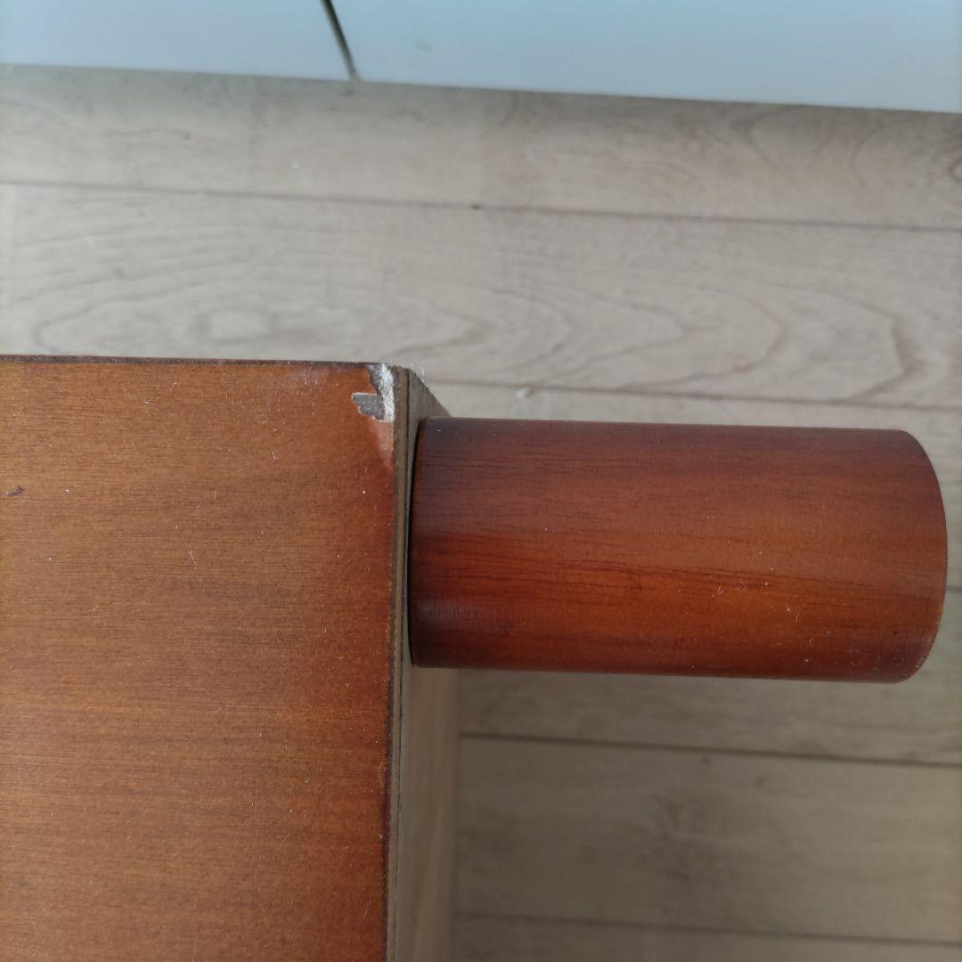 ６０％オフ【未使用に近い】 サイドテーブル ラタン調 引出し付テーブル 木製