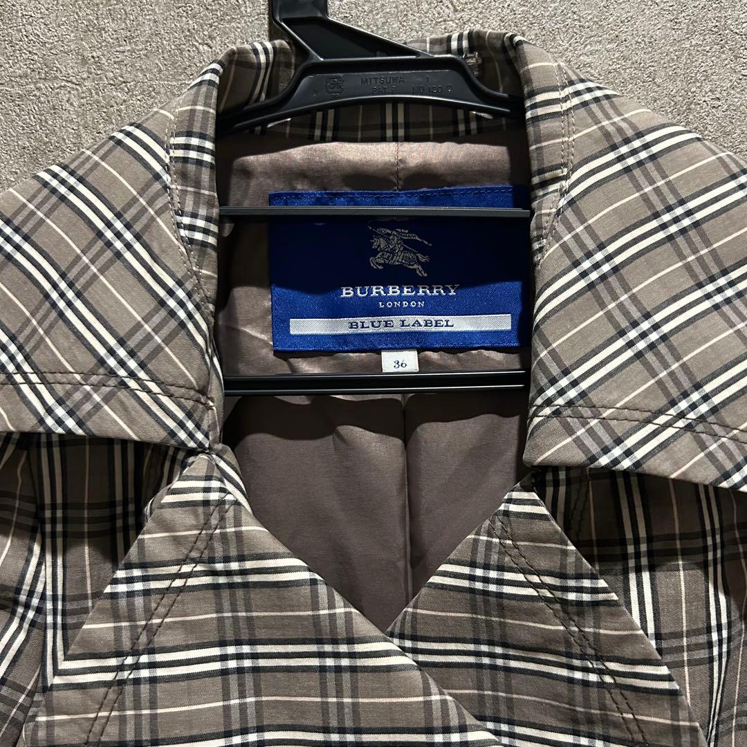 BURBERRY BLUE LABEL ノバチェック トレンチコート 36