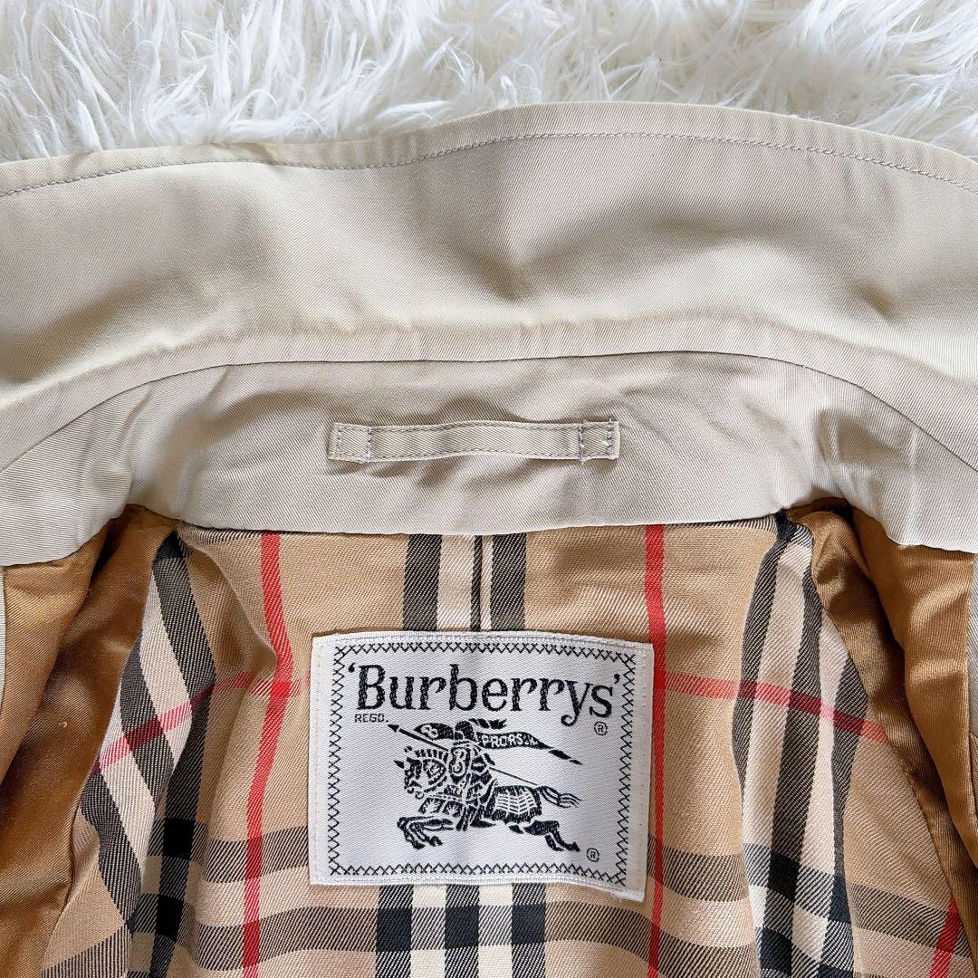 希少✨【バーバリーズ】ステンカラーコート ノバチェック ライトベージュカーキ L