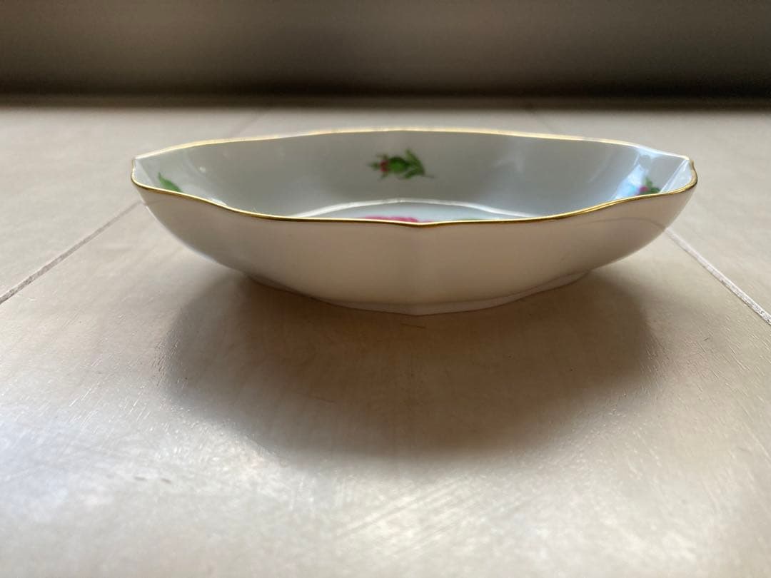 マイセン　ピンクローズ小皿