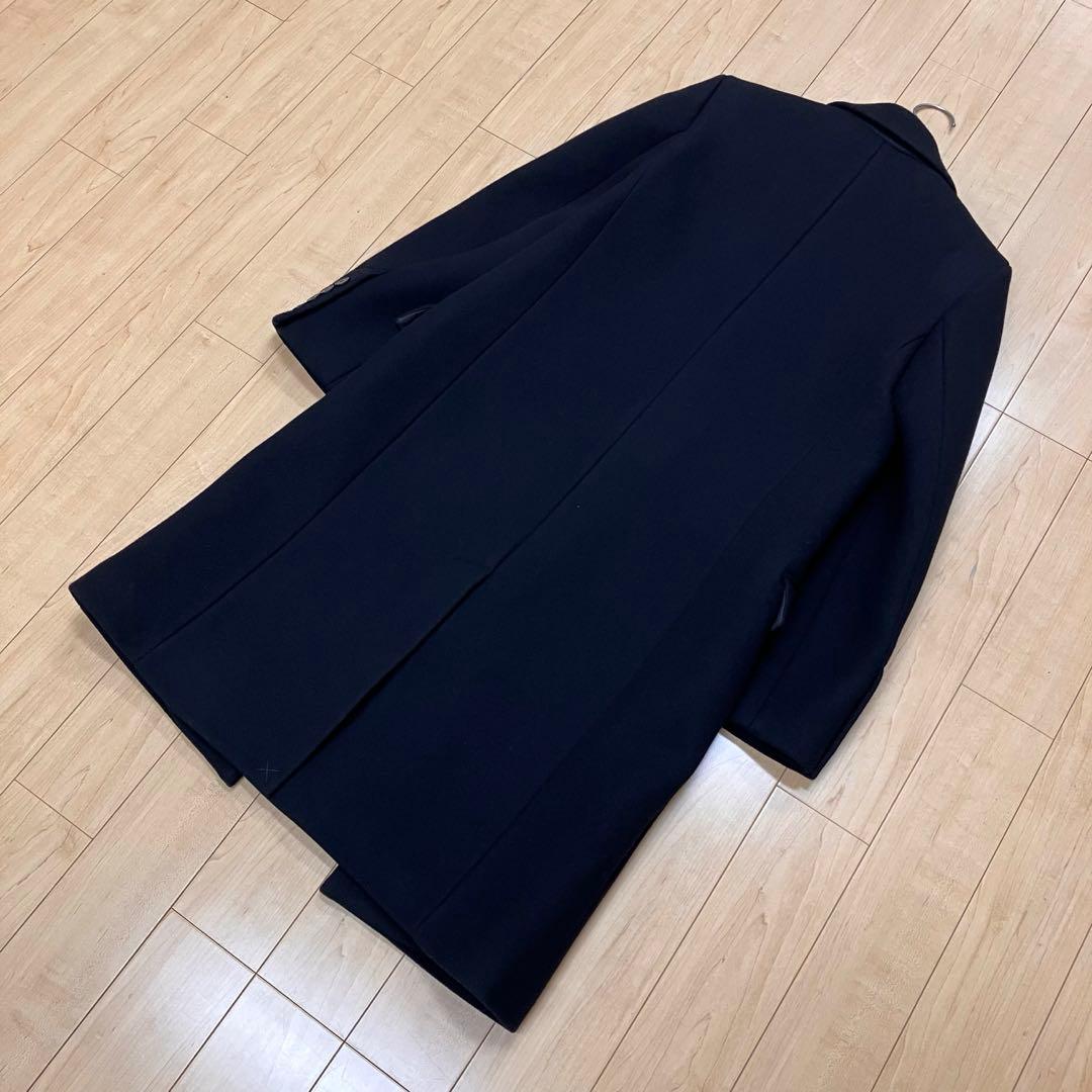 未使用JOSEPH◆カシミヤ混シングルコート36黒14万 美ライン定番品