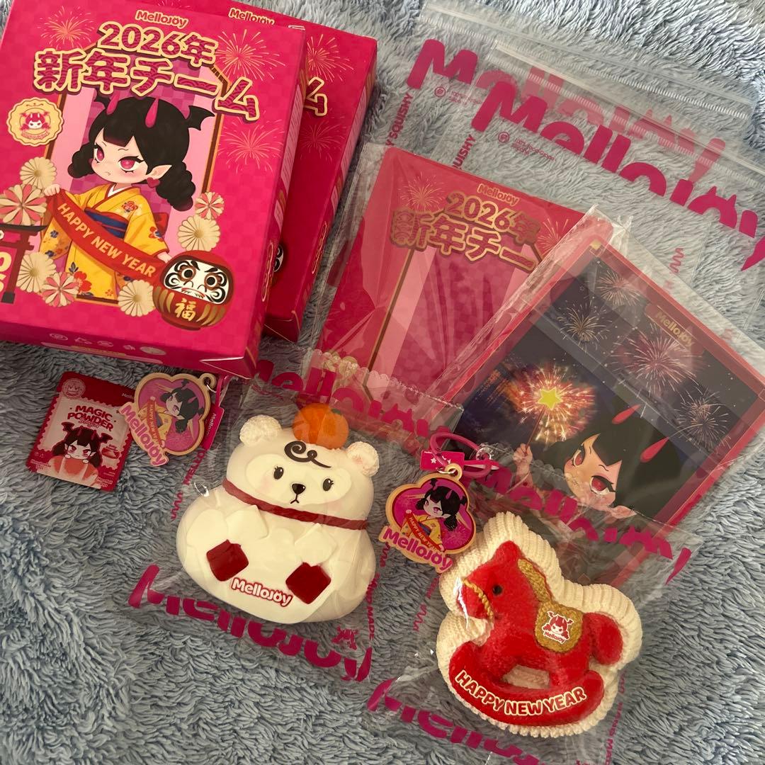 melljoy 新年チーム　鏡餅熊　ハッピー馬年　未使用　メロジョイ　スクイーズ