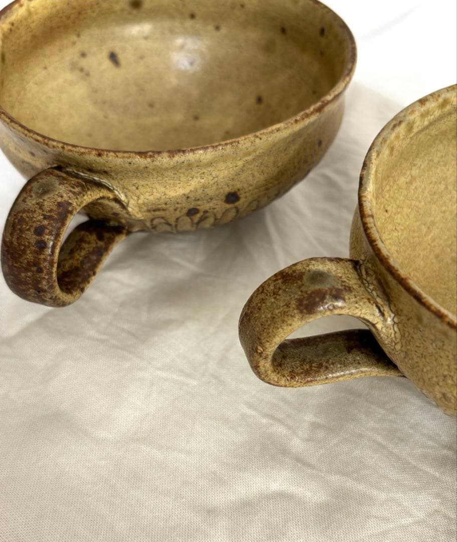 余宮隆　スープカップ　しのぎ　2個セット