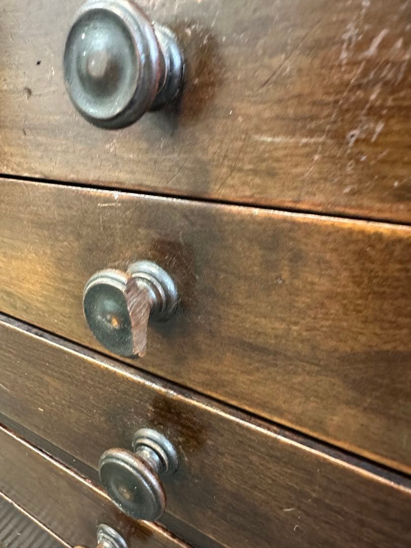 昭和レトロ 違い棚 キャビネット 小引き出し 花台 チェスト