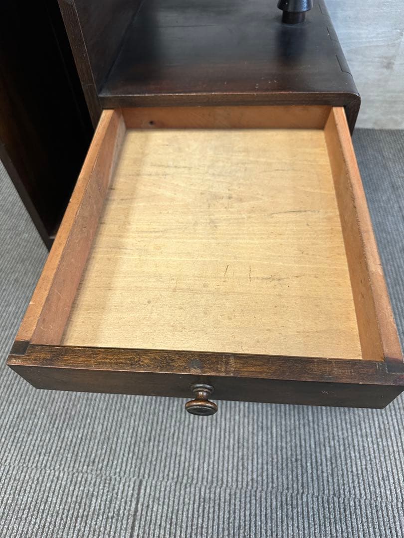 昭和レトロ 違い棚 キャビネット 小引き出し 花台 チェスト