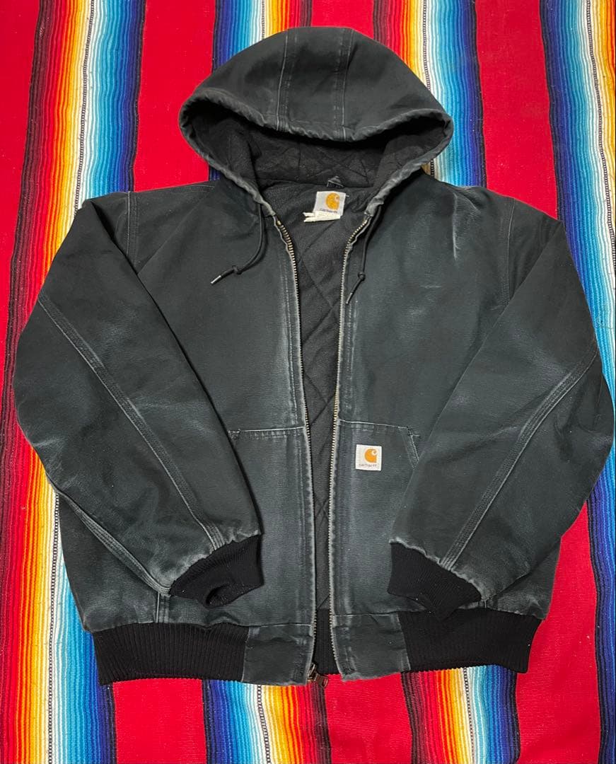USA製 Carhartt Active Jacket black fade M