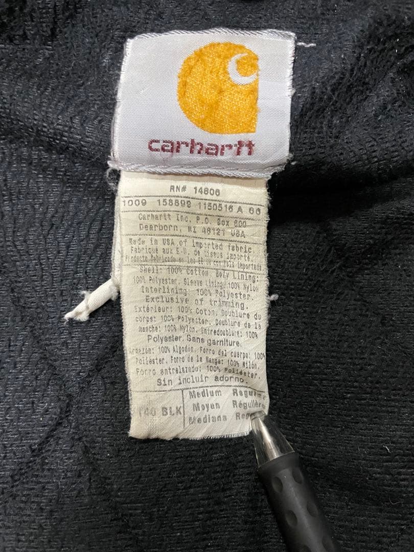 USA製 Carhartt Active Jacket black fade M