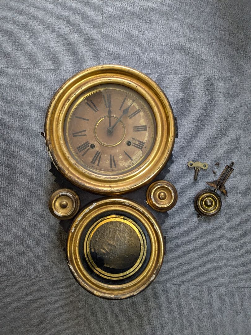 【ジャンク品】 イングラハム だるま時計 古時計 アンティーク ヴィンテージ