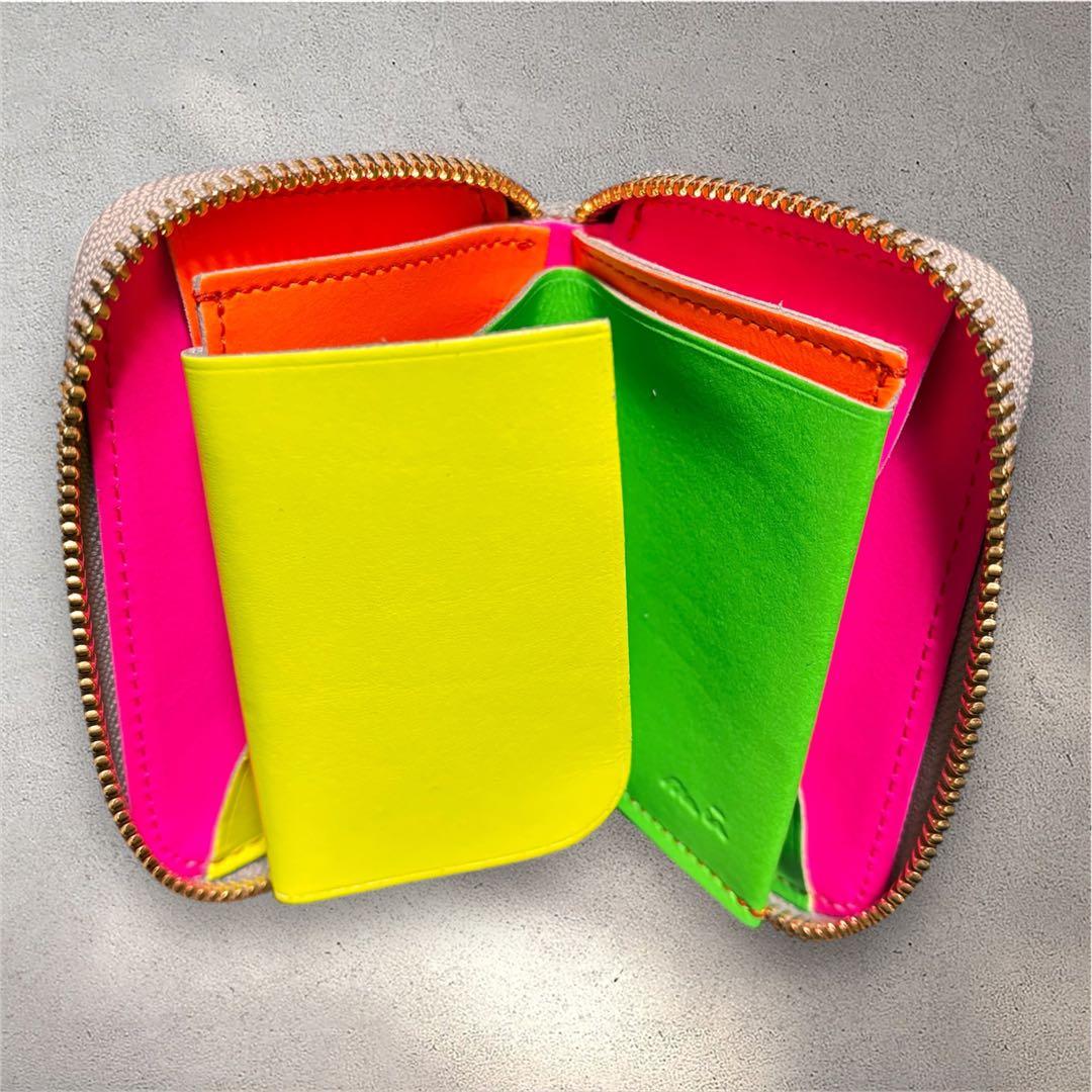 r*e様 NADAYA mu 限定カラー　CRAZY 本革 ミニ 財布 ネオンカ