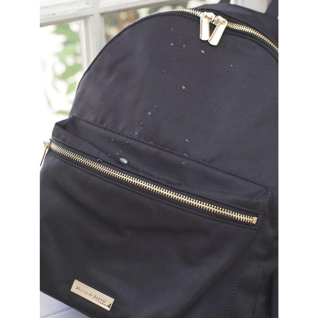 新品未使用Maison de FLEUR撥水加工リボンラウンドリュック ブラック