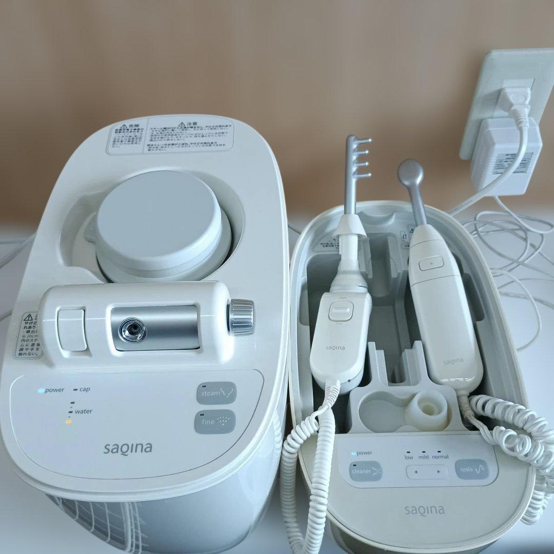 saqina スチーム美顔器 本体とハンドピース2種