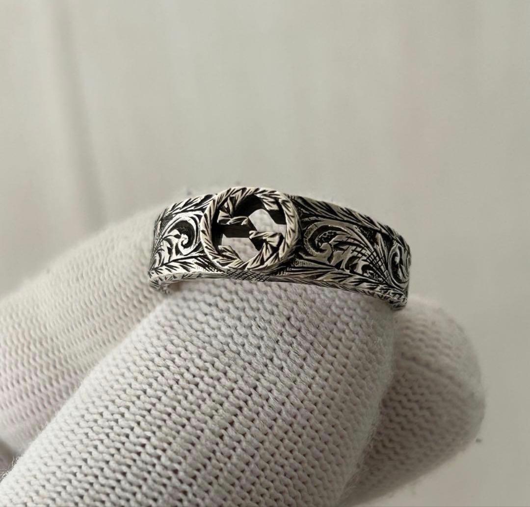 GUCCI グッチ インターロッキング アラベスク リング シルバー925