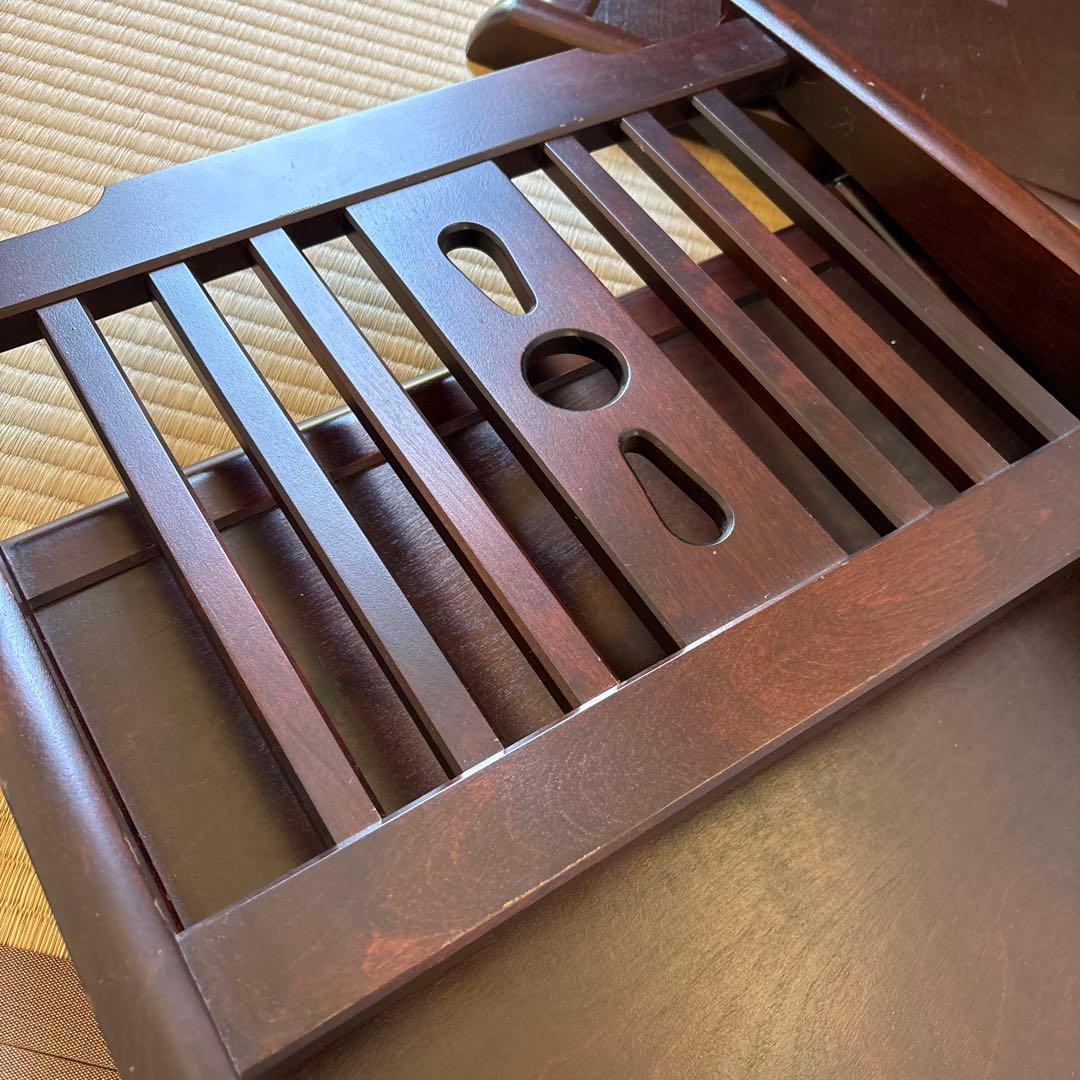 北海道民芸家具　2脚セット　座椅子　折りたたみ　ローチェア　木製　和室