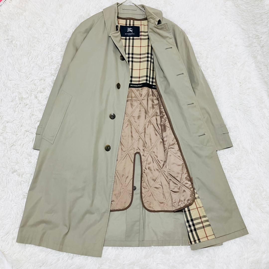 バーバリーロンドン　ステンカラーコート　ベージュ　ライナー　トレンチコート