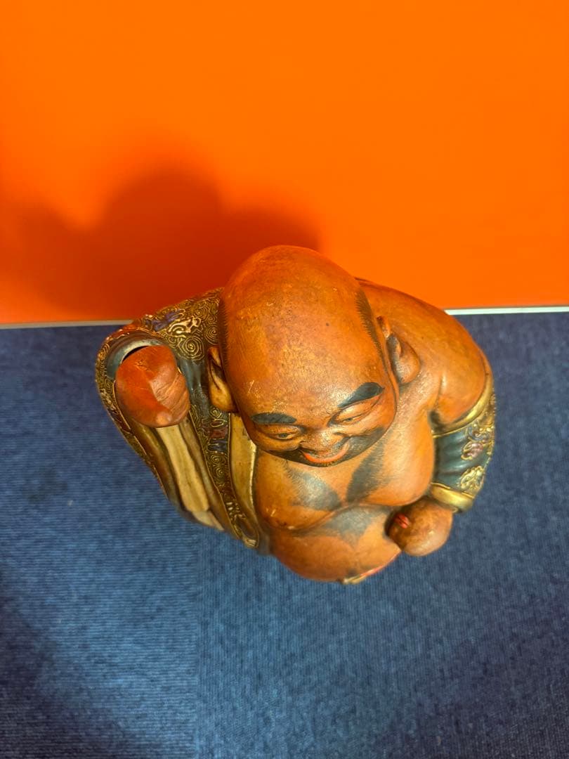 1739 九谷焼　布袋　縁起物 七福神 置物 神仏物 アンティーク 時代物