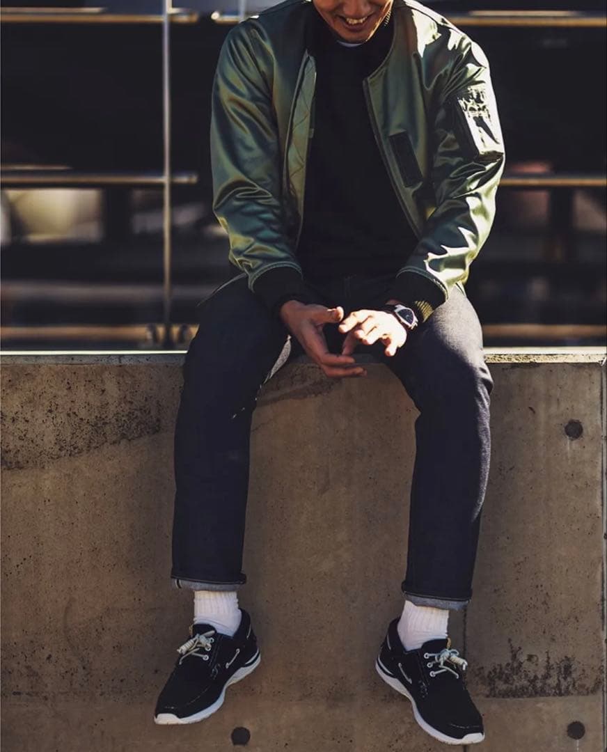 【オーダー限定XLシルク混】ハンティングワールド MA-1 ダブルジップ カーキ