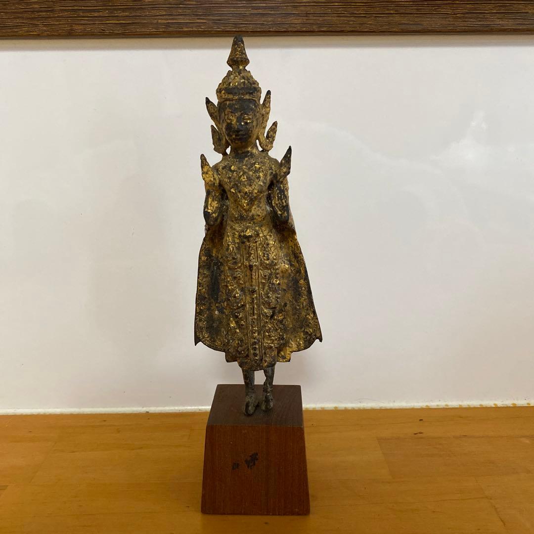 タイ 仏教美術 仏像 銅鍍金 宝冠仏像