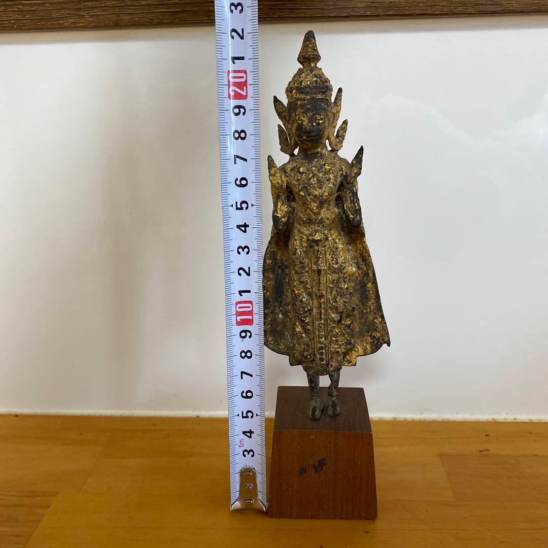 タイ 仏教美術 仏像 銅鍍金 宝冠仏像