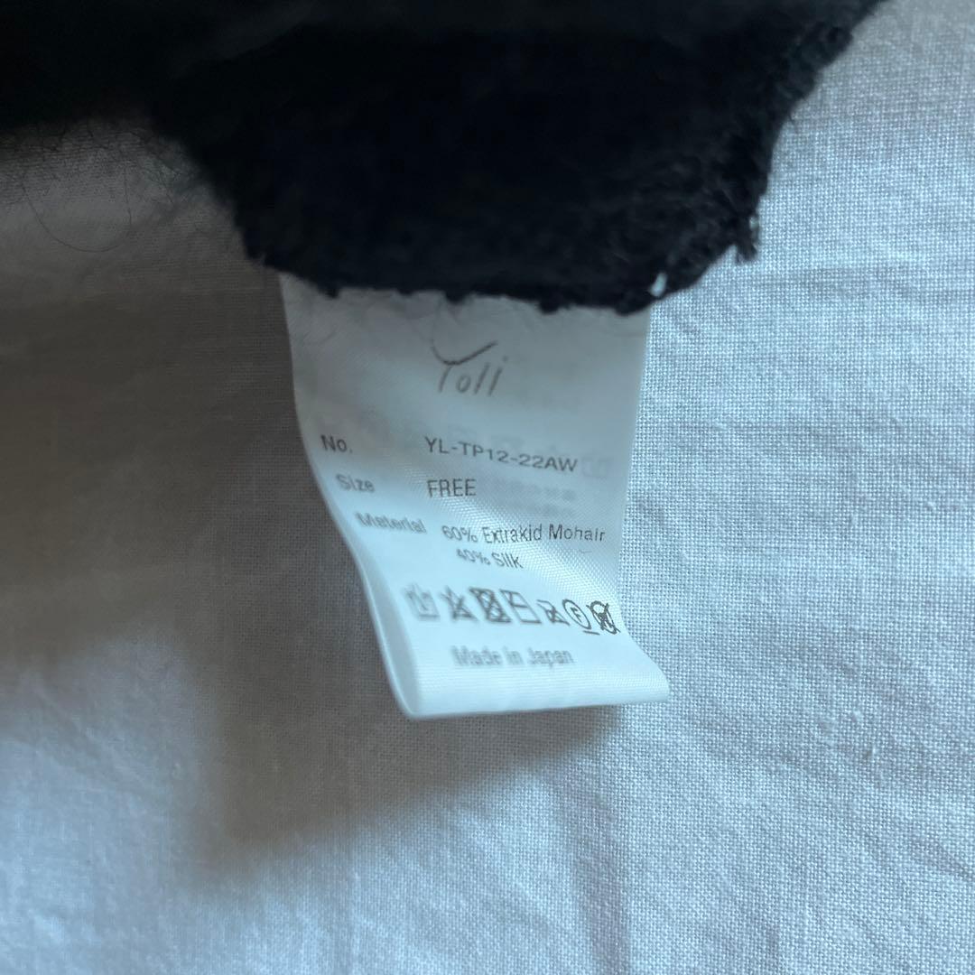 yoli モヘアショートニット　black
