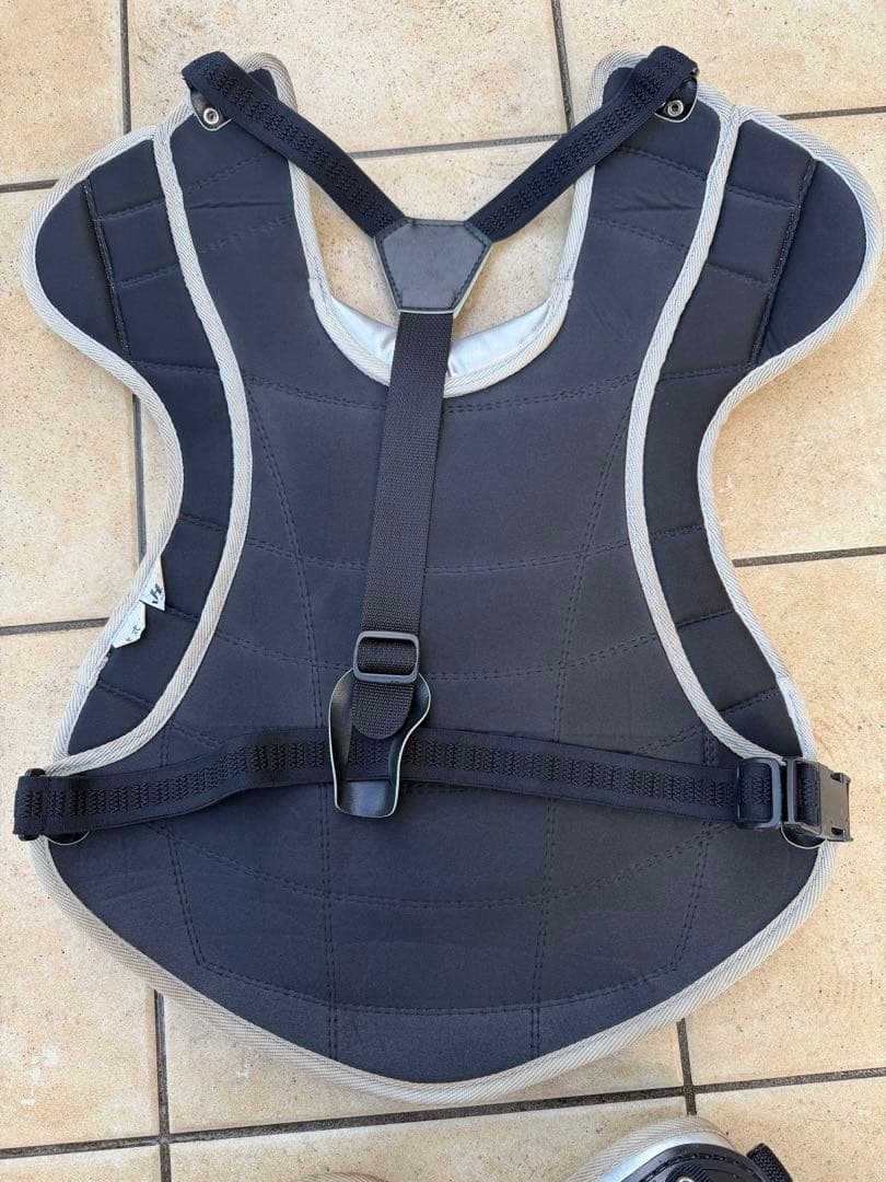 ハタケヤマ　軟式　オーダーキャッチャー防具 シルバー/ブラック