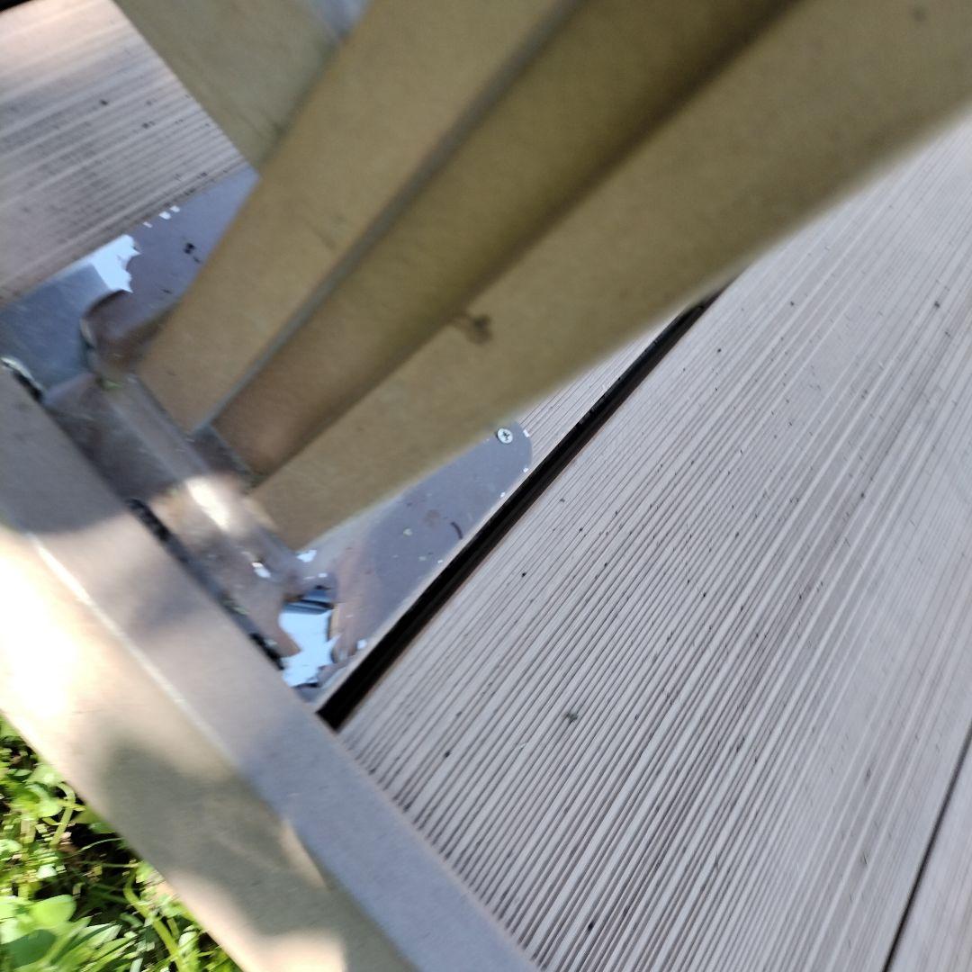 大型　ウッドデッキ　デッキ　人工木　樹脂　フェンス付き　耐久性　引き取り　岩手